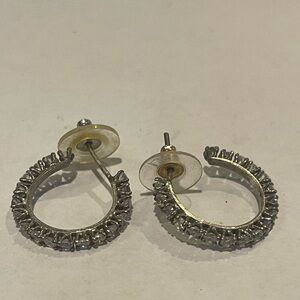 Elegant Silver Hoop Earrings‎